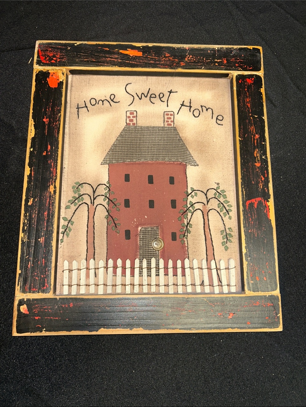 Home Sweet Home Wall Decor - Rustic Black & Red